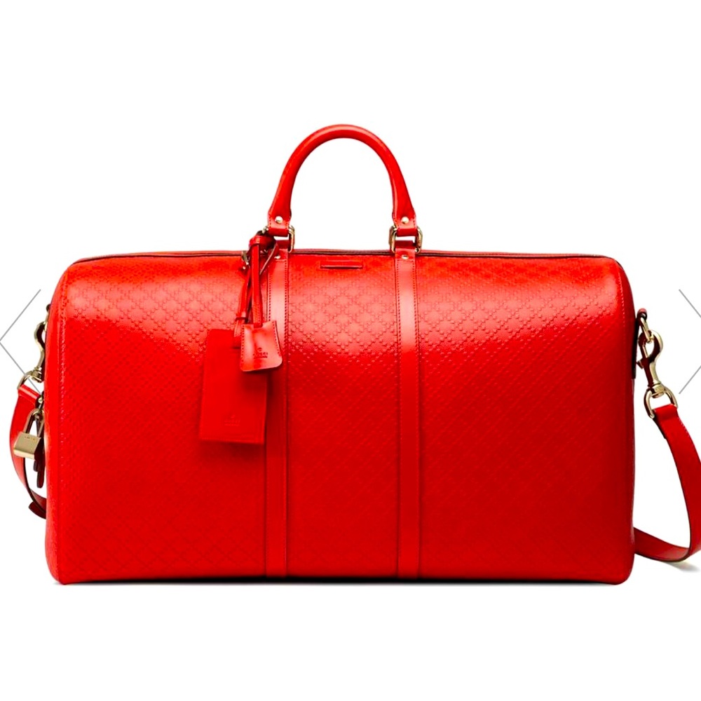 Gucci Bright Diamante Leather Carry-on Duffle Bag